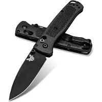 Benchmade Couteau pliant Bugout S30V Black Cerakote, Black CF-Elite