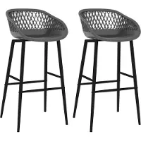 vidaXL Tabouret de bar 2 pcs. Gris