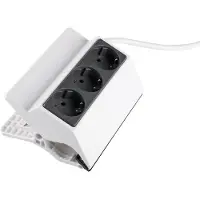 Q-Link Multiprise - 3 voies - 1x Type E/F mâle vers 3x Type F femelle - Jusq