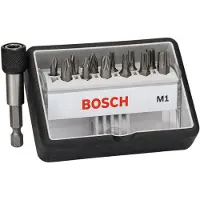 Bosch Embouts de vissage courts qualité extra-dure Robust Line, set de 12 pièces + 1 (M)
