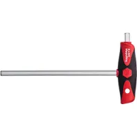 Wiha 26139 Clé mâle avec manche en T - ComfortGrip Six pans MagicRing avec lame latérale - chromée mat - 8 x 200 mm