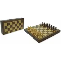 HOT Games Cassette d'échecs magnétique. Noix 23x23x2 cm