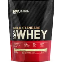 Optimum Nutrition Poudre de protéines de lactosérum au goût de vanille 100% Whey Gold Standard, 450 g,