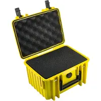 B&W Outdoor Case Type 2000 jaune avec incrustation en mousse