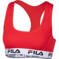 FILA Soutien-gorge de sport rouge foncé / noir / blanc