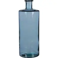 Mica Decorations Vase Bouteille Guan - H40 x Ø15 cm - Verre recyclé - Bleu