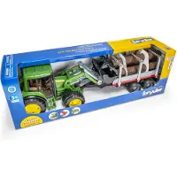 BRUDER SO JOHN DEERE+FRONTL.+BOISTRAN 01142