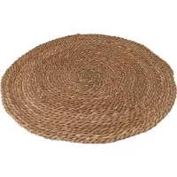 Gardalux Tapis rond - Tressé - Ø80cm - Naturel