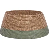 House of Seasons Décoration de Noël - - Jupe de sapin de Noël - H26 x Ø58 cm - Seagrass - Vert