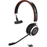 Jabra Evolve 65 MS Mono Headset Bedraad en draadloos Hoofdband Kantoor/callcenter Micro-USB Bluetooth Zwart