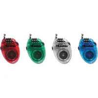 Master Lock Retractable 3 Digit Lock 4 Units Câble-antivol Multicolore 0.2 x 70 cm Multicolore 0.2 x 70 cm