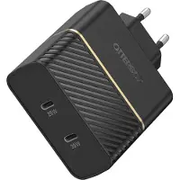 Otterbox Chargeur mural OTT0499A 50 W avec 1 port USB-C 30 W et 1 port USB-C 20 W, noir