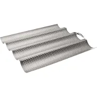 Ibili Moule 4 Baguettes/Tuiles Moka Gris 38x33 Cm