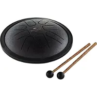 Meinl Small Steel Tongue Drum Black F Minor 8 Notes 7"/18 cm