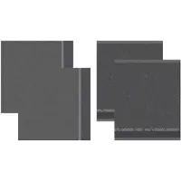 DDDDD Ensemble Combiné DDDDD Barrier Anthracite 2 Torchons de Cuisine + 2 Torchons à Thé-60 x 65 cm