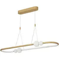 Lyora Suspension Celia Or avec ovale blanc