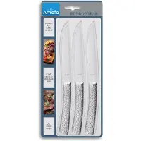 Amefa Bongo 2465 hamered set de 3 couteaux à steak