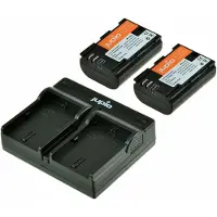 Jupio Kit Jupio 2 Batteries LP-E6N Ultra 2040 mAh + Chargeur Double USB