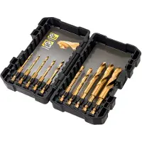 DeWalt Jeu de forets métal titanium HSS-Tin, 10 pièces - DT50050-QZ