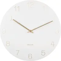 Karlsson - Pendentif horloge murale avec chiffres gravés - Blanc
