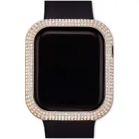 Swarovski Botier de montre intelligente scintillant compatible avec Apple Watch sries 4 et 5, ton or rose 40 mm