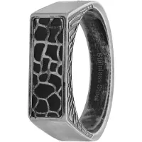 Lucardi Bague gris argenté