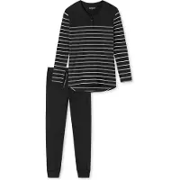 Schiesser Pyjama Schiesser Femme 161069 Nightwear Black-Taille 36