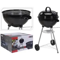 Huismerk BBQ Houtskool ø47 cm | Barbeceu met wielen, thermometer & luchtrooster
