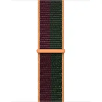Apple Watch 38/40/41 mm Nylon Sport Loop Bracelet de Montre Cerise Noire/Vert Forêt