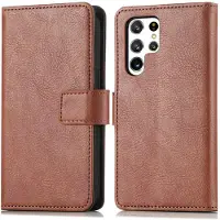 IMoshion Étui de télephone portefeuille de luxe Samsung Galaxy S22 Ultra - Marron