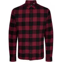 Only & Sons Chemise 'Gudmund' rouge rouille / noir