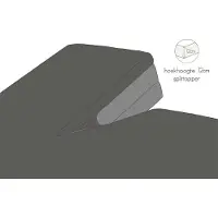 Kayori Drap-Housse Surmatelas Split Kayori Shizu Antracite (Jersey)-Lits-Jumeaux XL (200 x 200/210/220 cm)