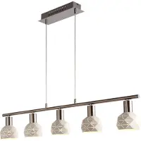 LumenXL Lampe pendante moderne à 5 lampes blanche - Alabaster