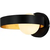 LumenXL Applique noire avec intérieur effet doré - Carlos