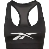 Reebok Soutien-gorge de sport 'Lux Vector' noir / blanc