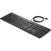 HP USB Business Slim Keyboard, Full Size (100%), filaire, USB, noir