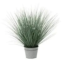 Jline Herbes en pot metal plastique bleu/vert medium