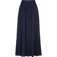 Bonprix Jupe longue en viscose avec taille élastique et lien à nouer