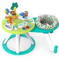 Bright Starts Aire D'éveil Around We Go? 2-In-1 Walk-Around Activity Center & Table - Tropic Cool?