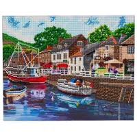Crystal Art Kit tableau broderie diamant 40x50cm Sur le port