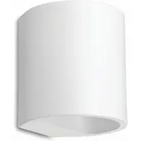 Artdelight Spot mural à peindre Plaster Round Haut-Bas blanc