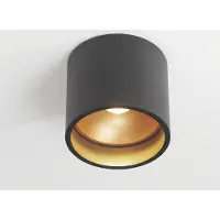 Artdelight Spot LED en saillie Orleans Noir avec intérieur doré
