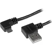 StarTech.com .com Câble USB A vers Micro B de 2 m avec connecteurs coudés à angle droit - M/M - Noir