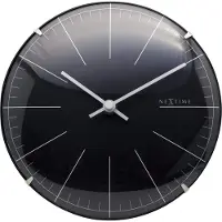 Nextime - 3506ZW - Horloge Murale - 20cm - noir - Big Stripe Mini Dome