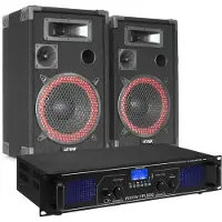 Fenton DJ Set Sound Installation - FPL500 Klasse -D -Verstärker mit Bluetooth + Xen -3508 Lautsprech
