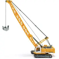 Siku 1891, Pelle mécanique Liebherr, 1:87, Métal/Plastique, Jaune, Pelle ouvrante, Avec treuil à câble rotatif