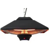 Outsunny Chauffage de terrasse chauffage de plafond avec éclairage LED télécommande 2000 W 842-062
