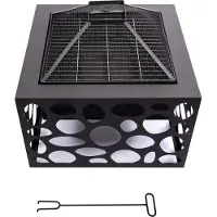 RedFire Brasero avec barbecue Majka acier - noir