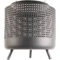 RedFire Brasero Cesta 50cm avec barbecue acier - noir