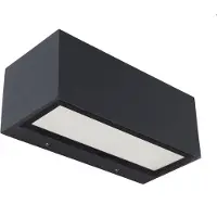 Lutec Gemini - Applique d'extérieur - 22 x 10 x 8 cm - 21W LED inclus - IP54 - gris foncé - blanc chaud
